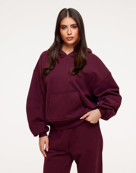 Aubergine Oversized Jogging - Hoodie - Olivia & Kate