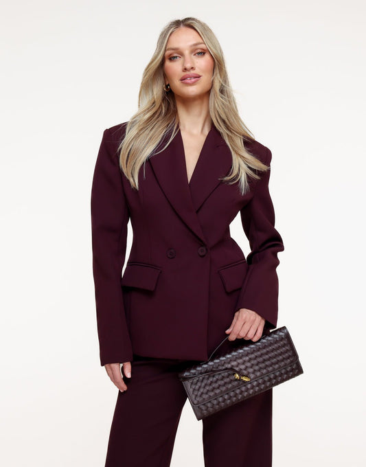 Aubergine Premium Detail - Blazer - Olivia & Kate
