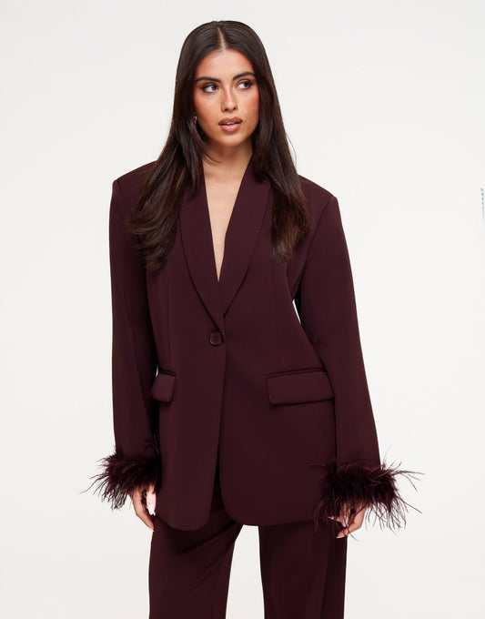 Aubergine Veren - Blazer - Olivia & Kate