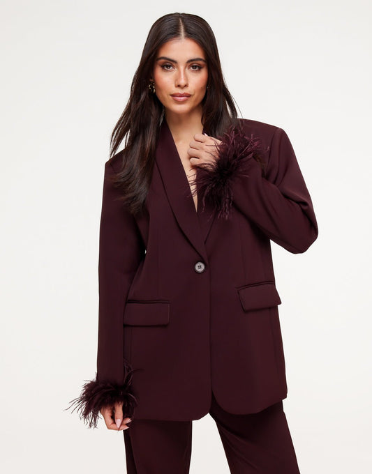 Aubergine Veren - Blazer - Olivia & Kate
