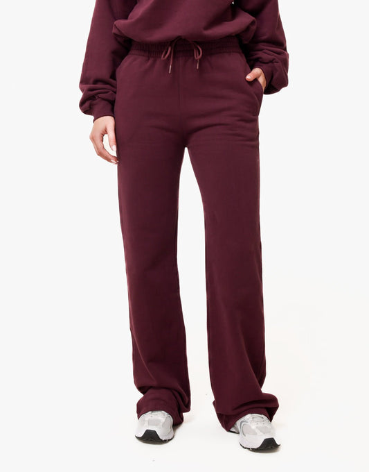Aubergine Wijde Jogging - Broek - Olivia & Kate