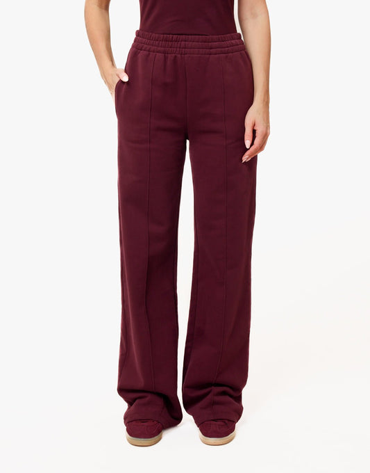 Aubergine Wijde Naden Jogging - Broek - Olivia & Kate