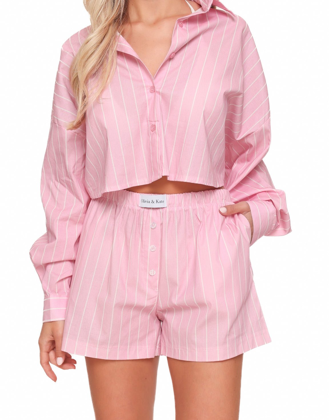 Baby Roze Olivia & Kate Gestreepte - Set - Olivia & Kate