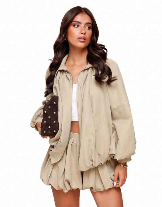 Beige Ballon - Jas - Olivia & Kate