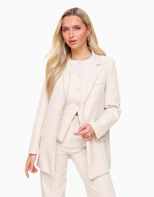Beige Basic - Blazer - Olivia & Kate