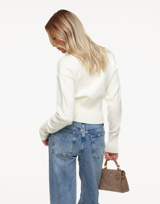 Beige Basic Buttons - Cardigan - Olivia & Kate