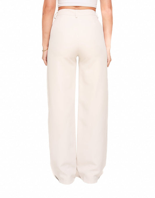 Beige Basic Rechte - Pantalon - Olivia & Kate