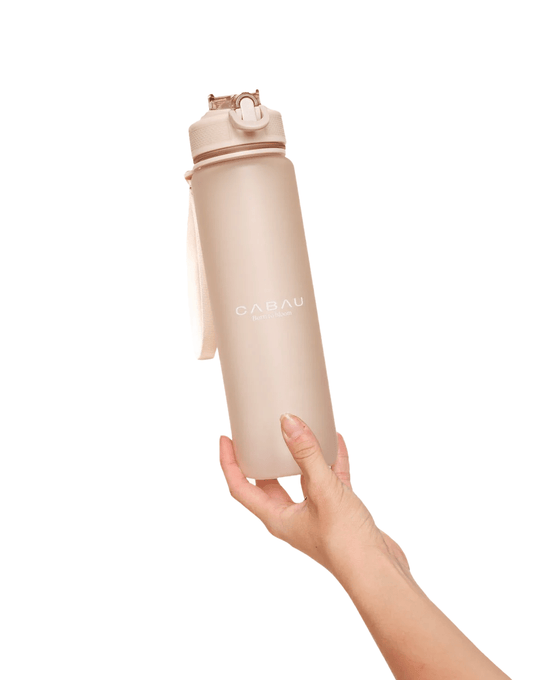 Beige Cabau Bloom - Waterfles - Olivia & Kate