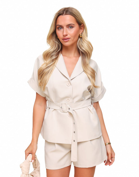 Beige Ceintuur SS - Blazer - Olivia & Kate