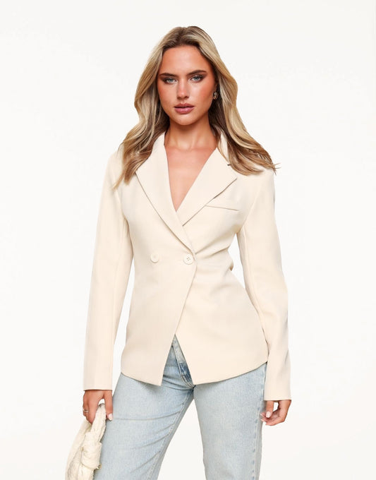 Beige Classic Getailleerde - Blazer