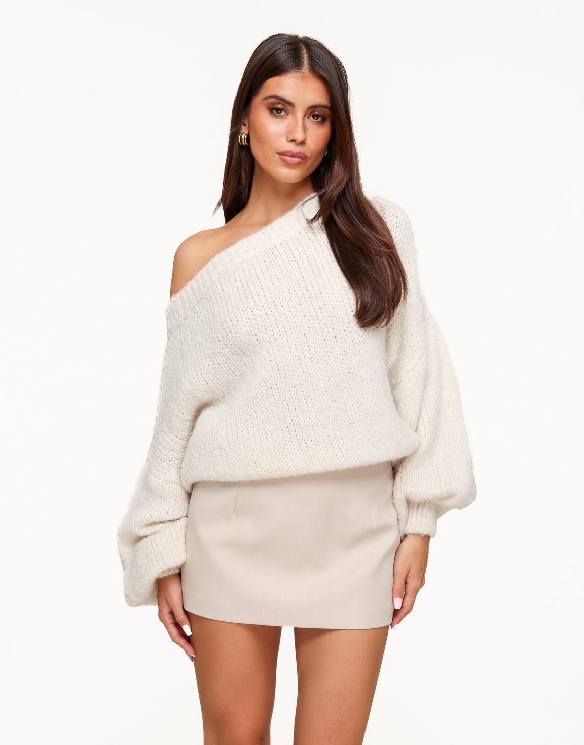 Beige Classic Lage Heup - Skort - Olivia & Kate
