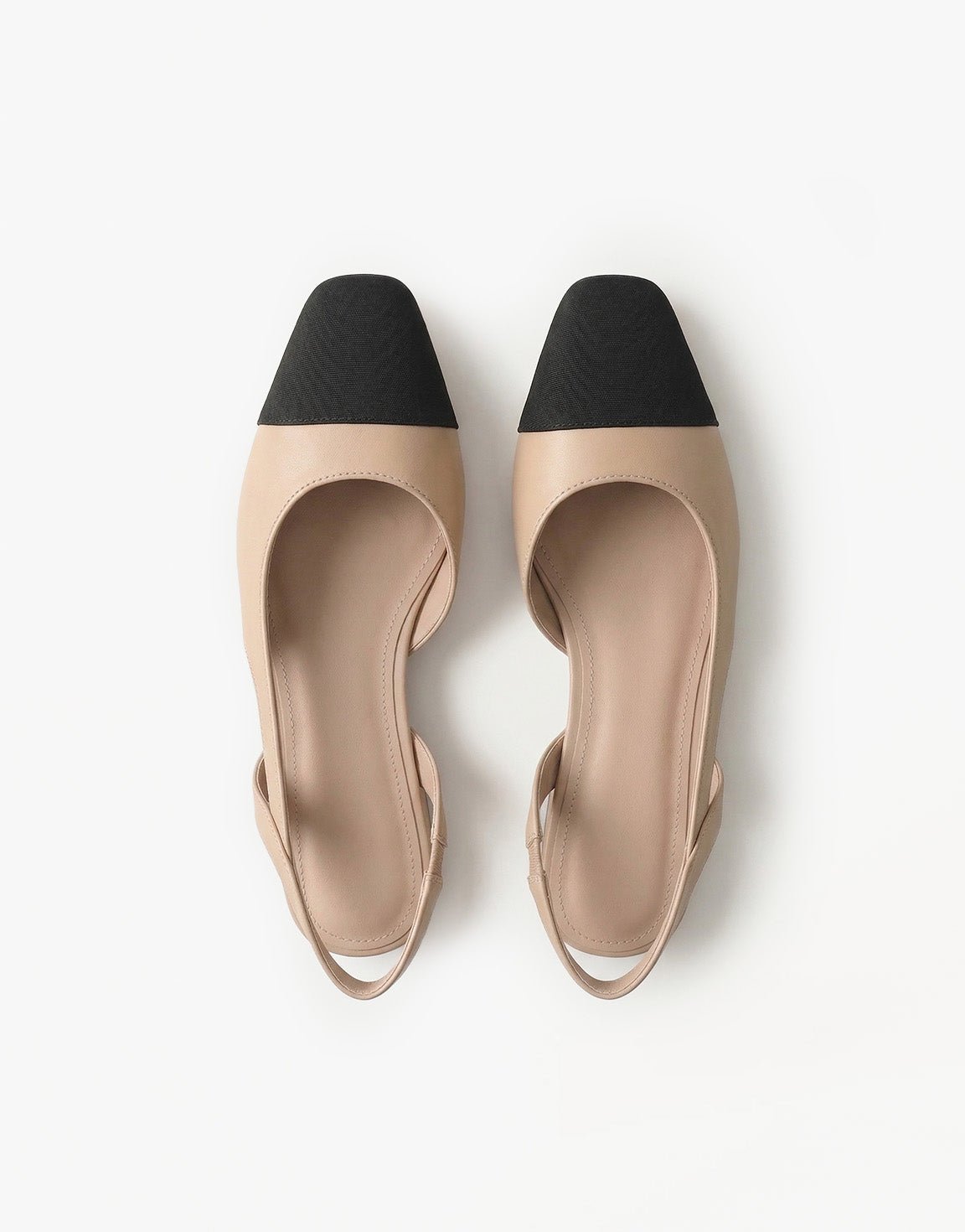 Beige Elegante Punt Ballerina's - Olivia & Kate