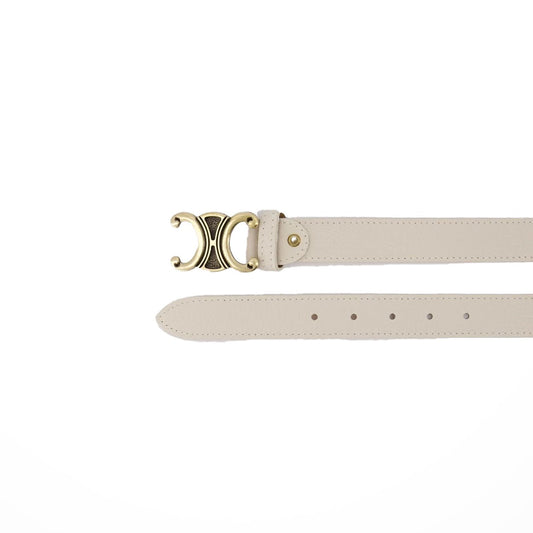 Beige Gedetailleerde Gouden Gesp - Riem - Olivia & Kate