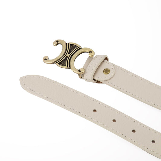 Beige Gedetailleerde Gouden Gesp - Riem - Olivia & Kate