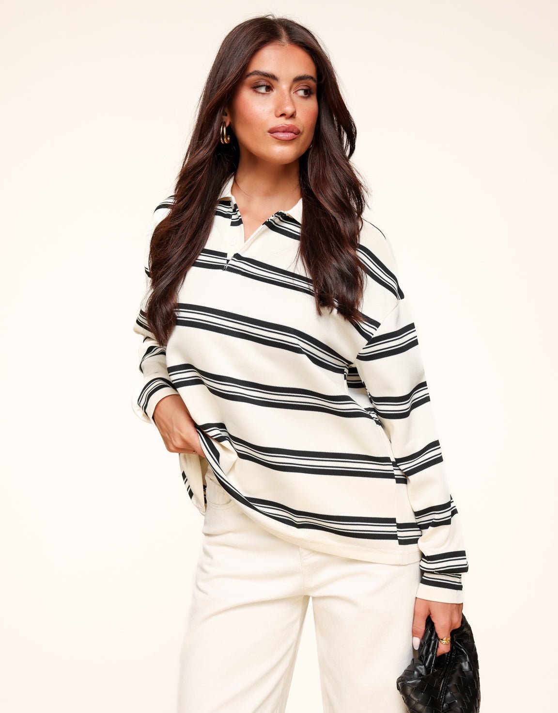 Beige Gestreepte LS - Tui - Olivia & Kate