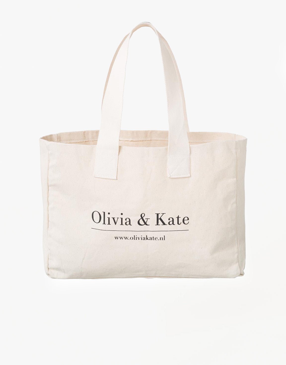Beige Grote Canvas - Tas - Olivia & Kate