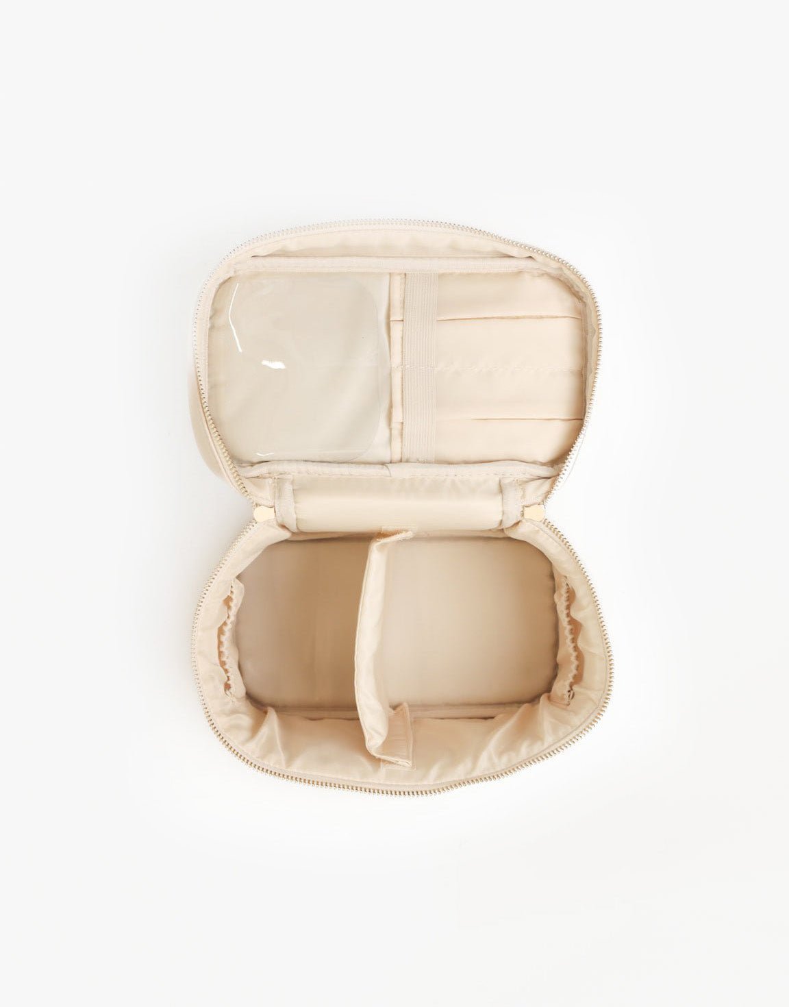 Beige Grote Make - Up - Tas - Olivia & Kate