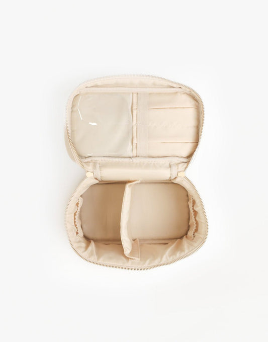 Beige Grote Make - Up - Tas - Olivia & Kate