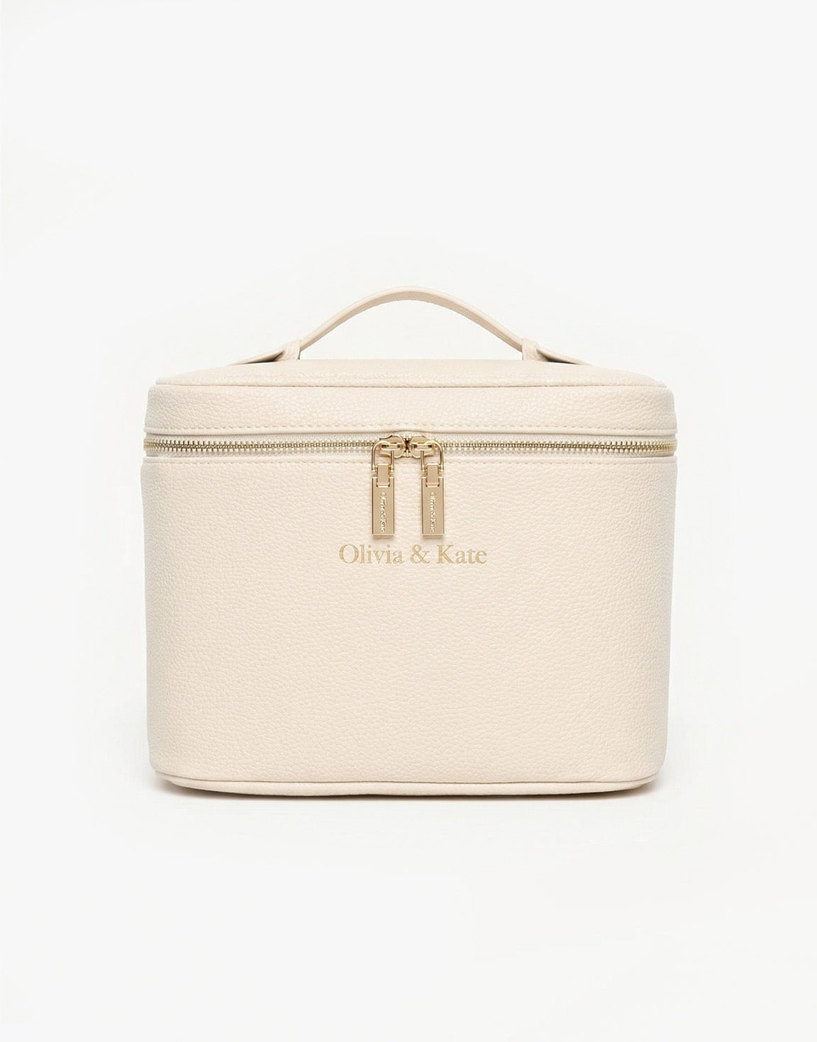 Beige Grote Make - Up - Tas - Olivia & Kate