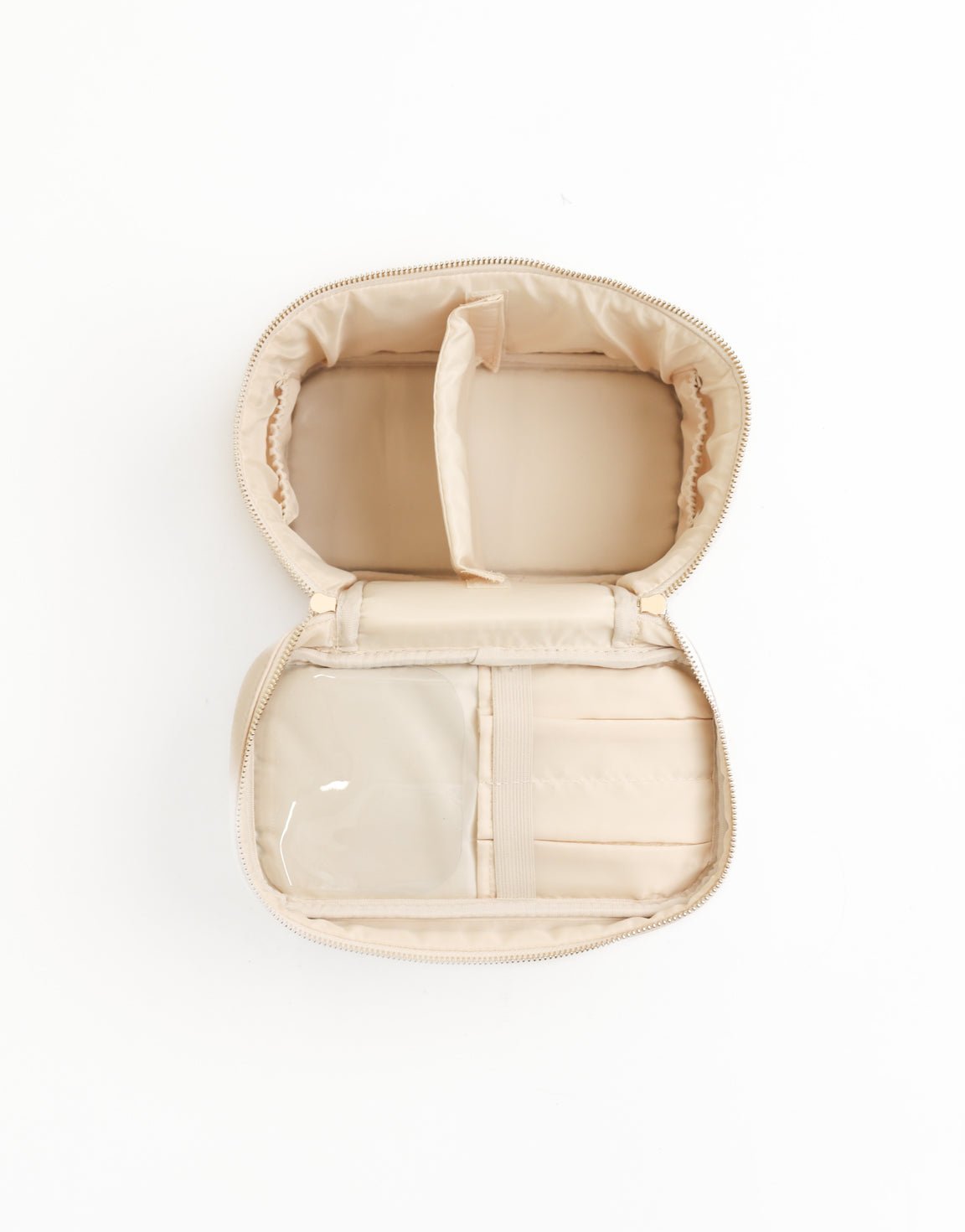 Beige Grote Make - Up - Tas - Olivia & Kate