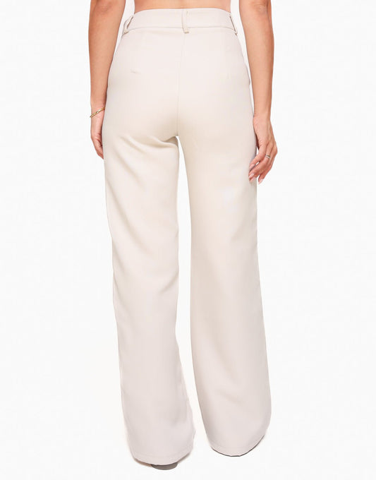 Beige Hoge Knopen Gilet - Set - Olivia & Kate