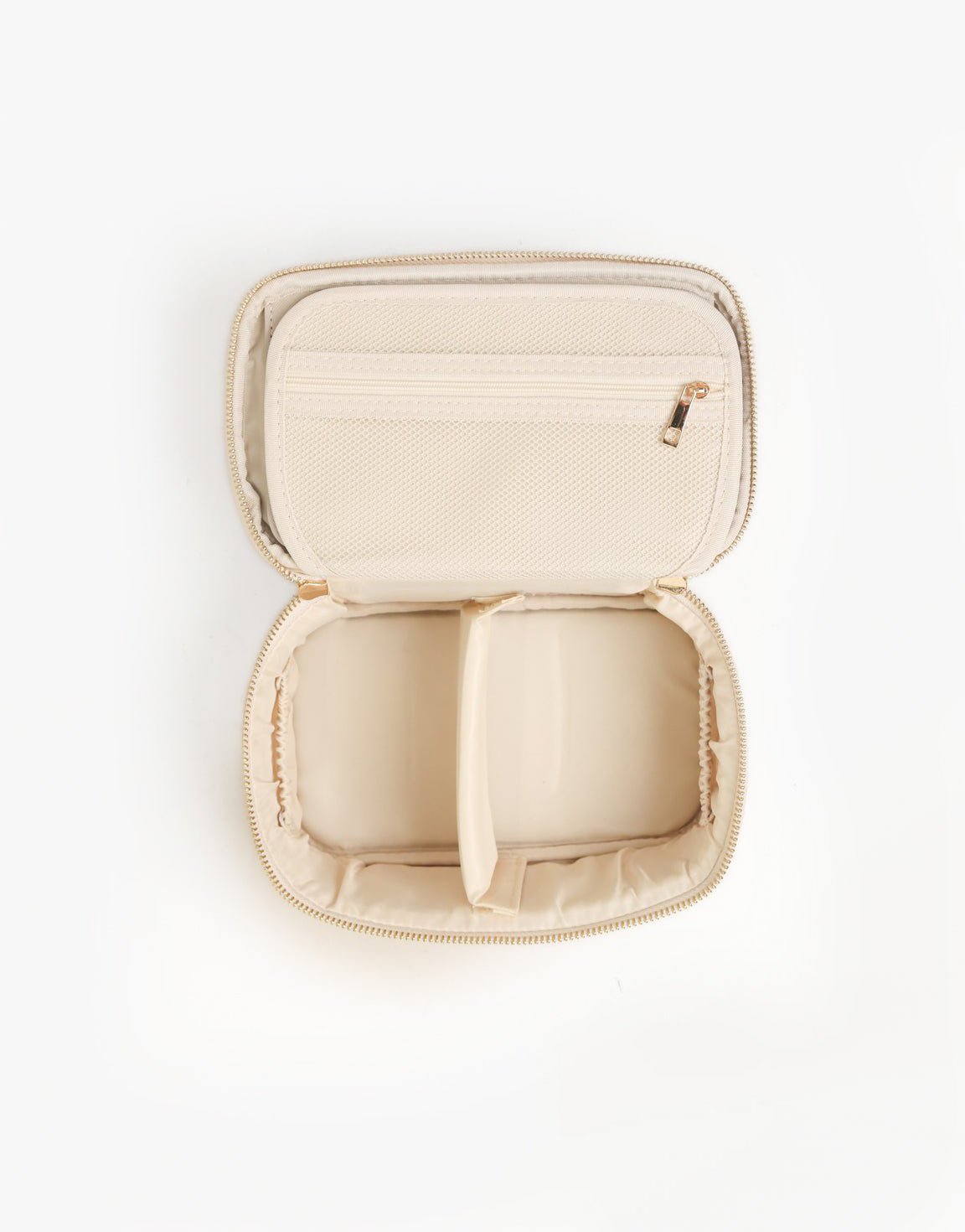 Beige Kleine Make - Up - Tas - Olivia & Kate