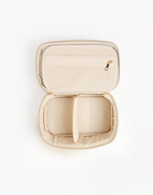 Beige Kleine Make - Up - Tas - Olivia & Kate