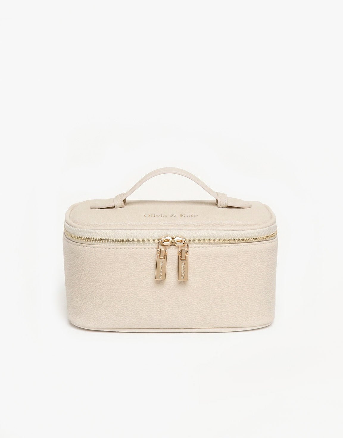 Beige Kleine Make - Up - Tas - Olivia & Kate