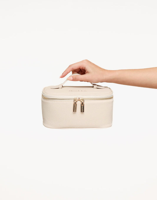 Beige Kleine Make - Up - Tas - Olivia & Kate
