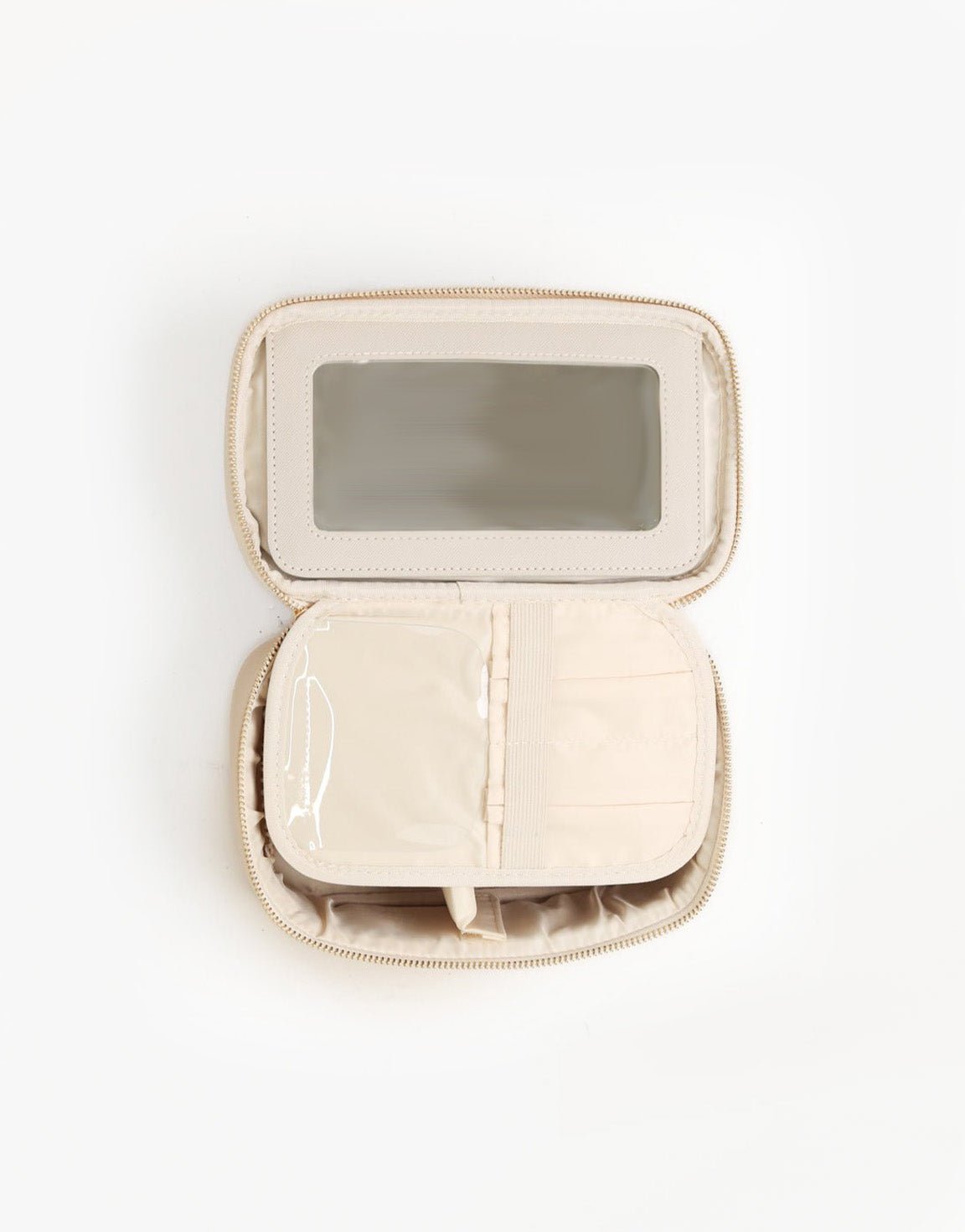 Beige Kleine Make - Up - Tas - Olivia & Kate