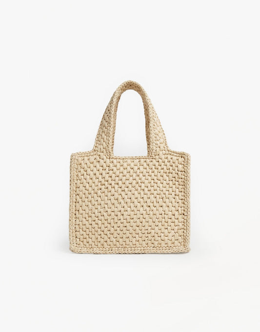 Beige Kleine Vierkante Olivia & Kate Gewoven - Tas - Olivia & Kate