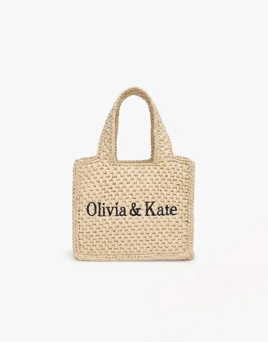Beige Kleine Vierkante Olivia & Kate Gewoven - Tas - Olivia & Kate
