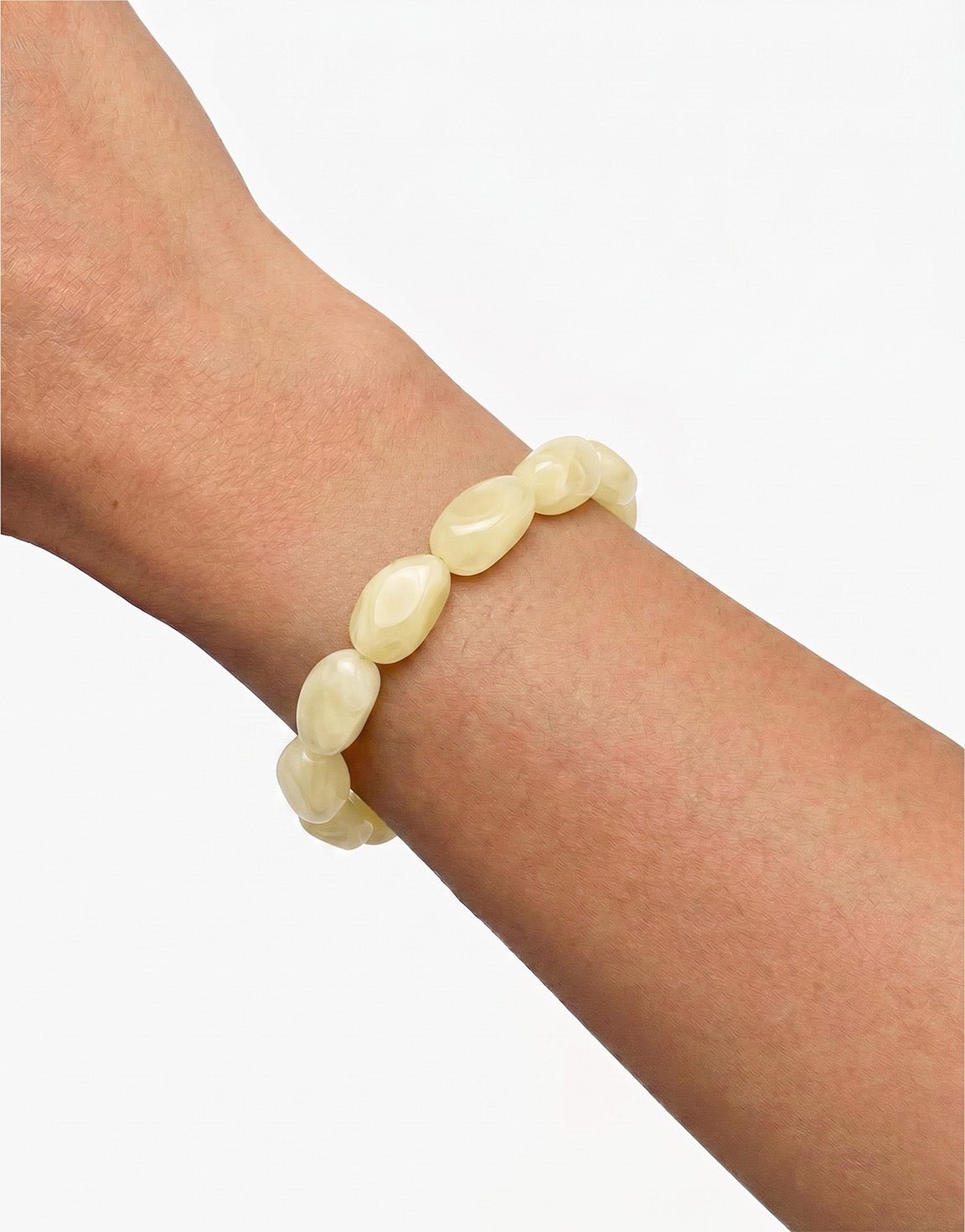 Beige Kristallen Kralen - Armband - Olivia & Kate