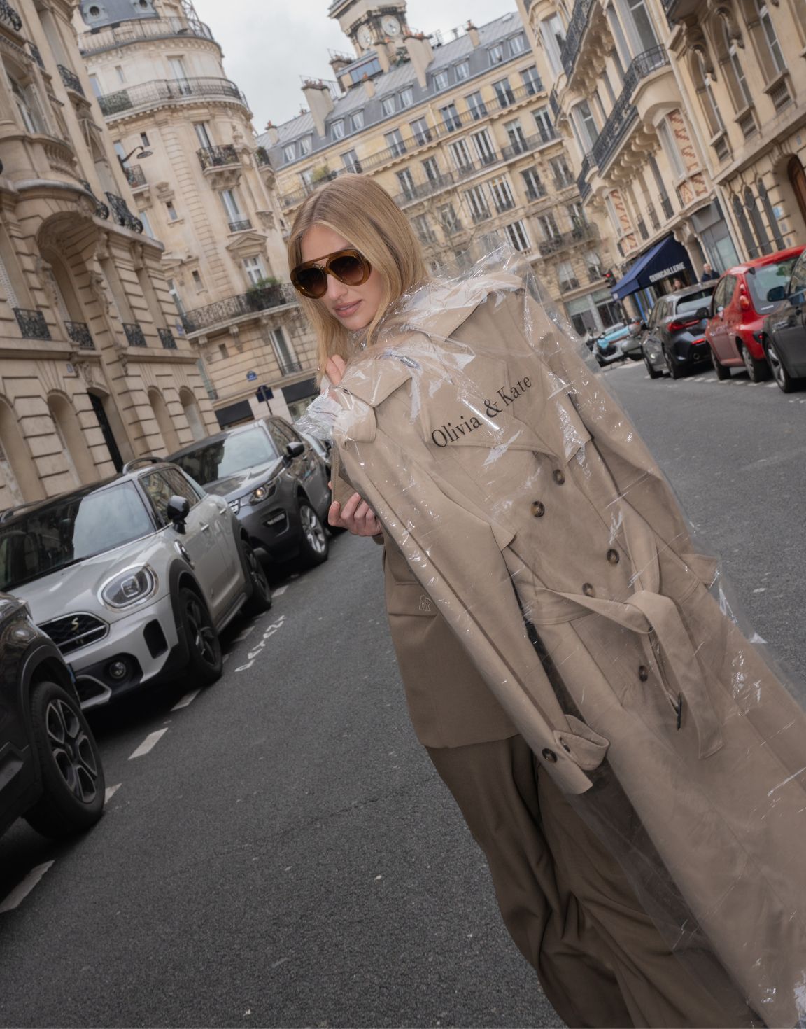 Beige Lange Detail - Trenchcoat - Olivia & Kate
