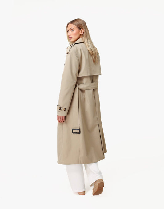 Beige Lange Detail - Trenchcoat - Olivia & Kate