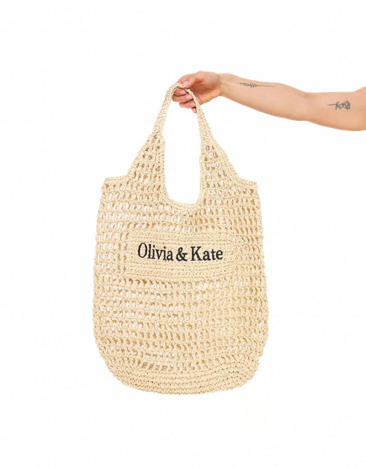Beige Lange Olivia & Kate Gewoven - Tas - Olivia & Kate