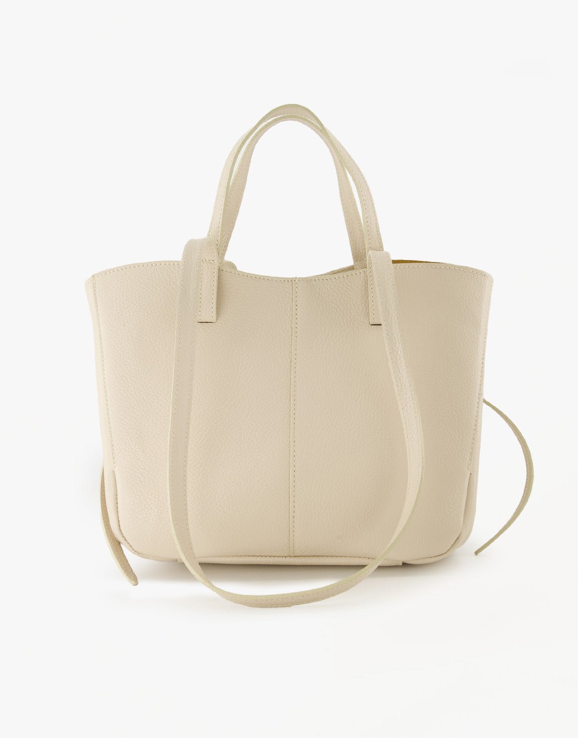 Beige Leren Wijde - Tas - Olivia & Kate