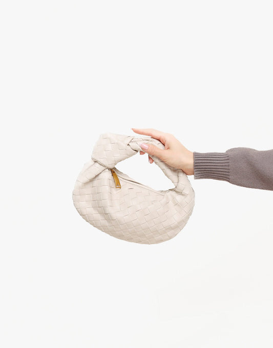 Beige Middel Gevlochten - Tas - Olivia & Kate