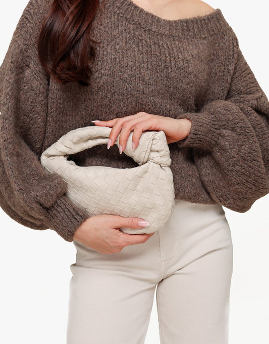 Beige Middel Gevlochten - Tas - Olivia & Kate