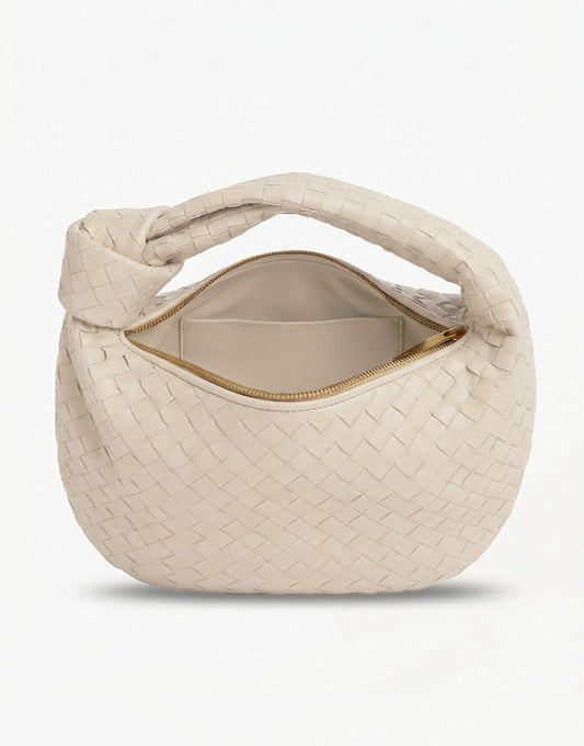 Beige Middel Gevlochten - Tas - Olivia & Kate