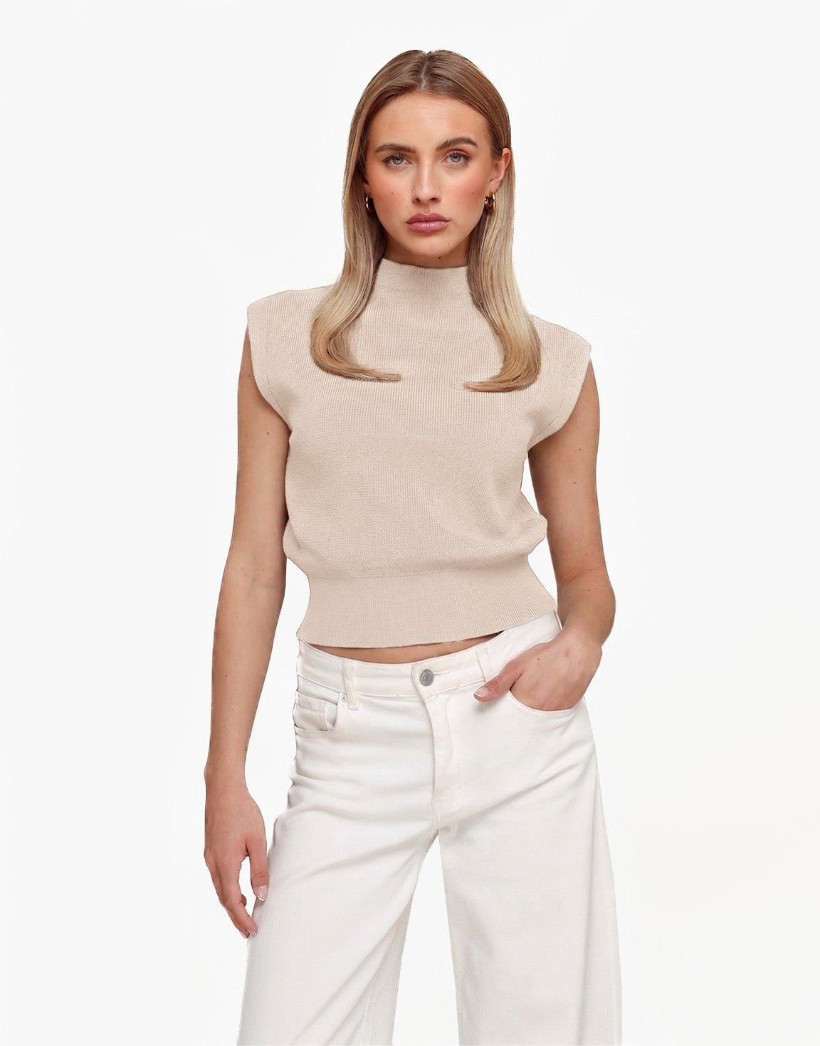 Beige Spencer - Top - Olivia & Kate