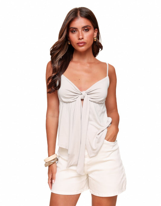 Beige Strik - Top - Olivia & Kate