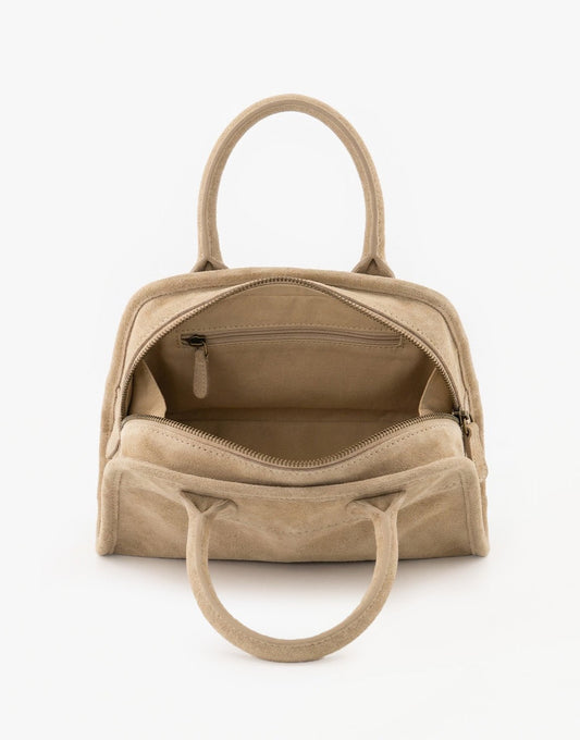 Beige Suede - Handtas - Olivia & Kate