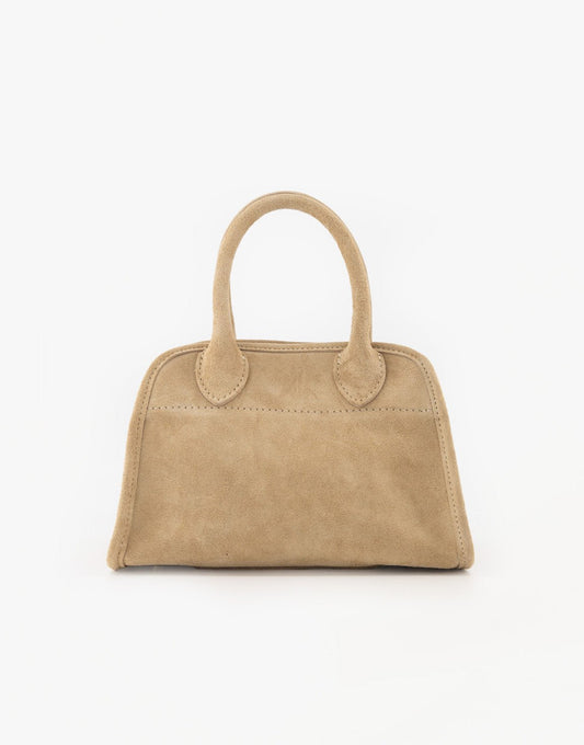 Beige Suede - Handtas - Olivia & Kate