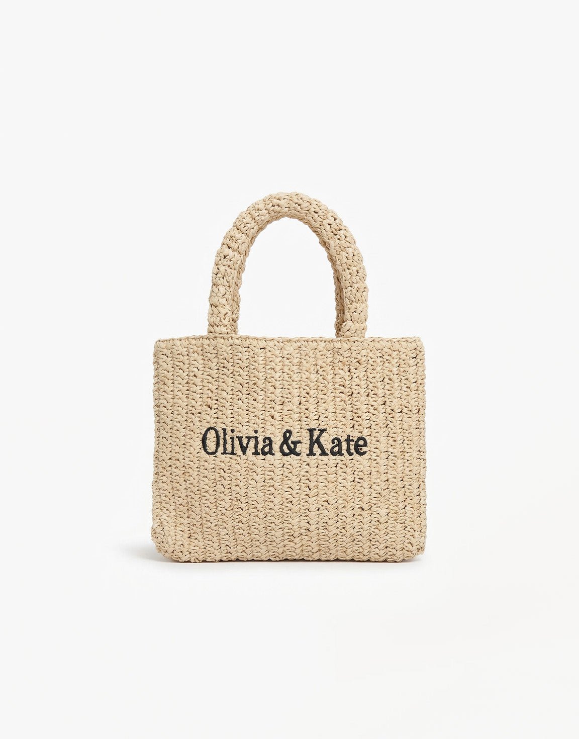Beige Vierkante Olivia & Kate Gewoven - Tas - Olivia & Kate