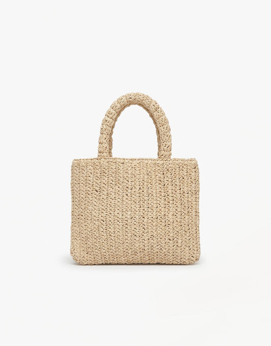 Beige Vierkante Olivia & Kate Gewoven - Tas - Olivia & Kate