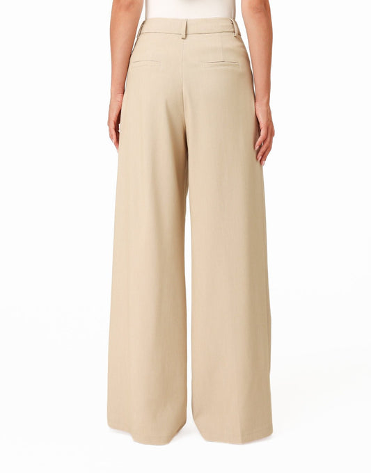 Beige Wijde Studio - Pantalon - Olivia & Kate