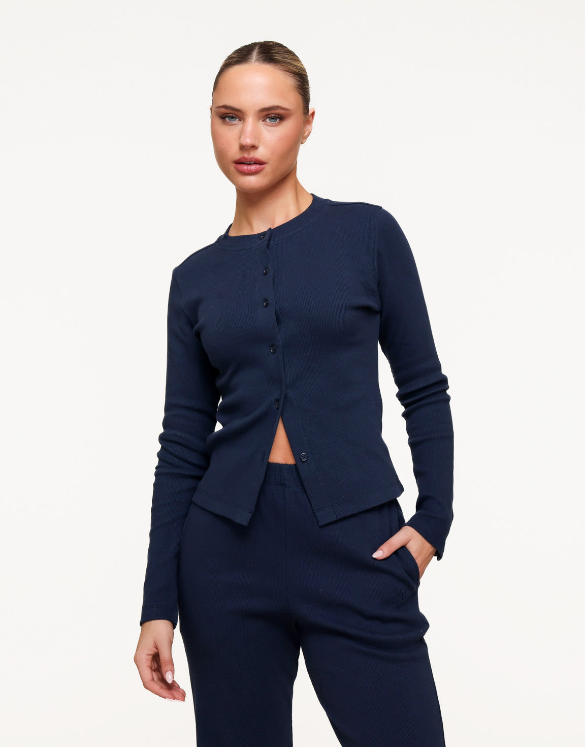 Navy Ribbel Lounge - Top