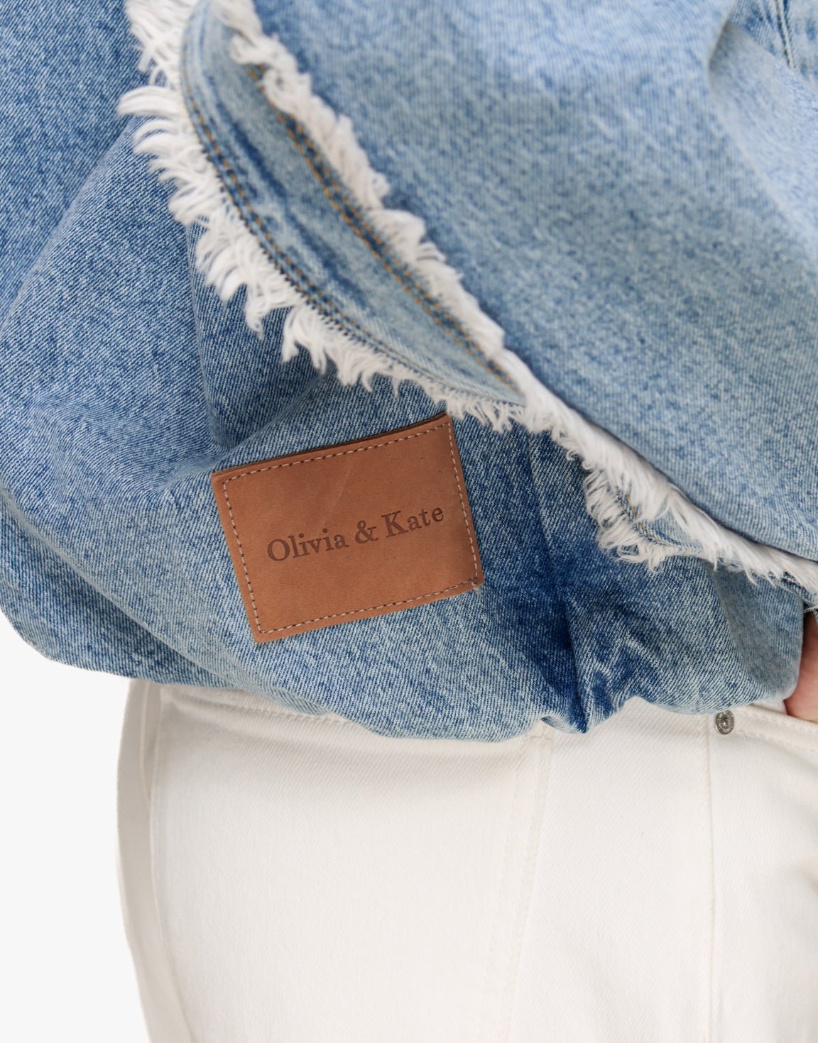 Blauwe Denim Bomber - Jas - Olivia & Kate