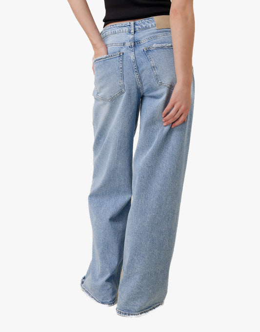 Blauwe Loszittende Baggy - Spijkerbroek - Olivia & Kate